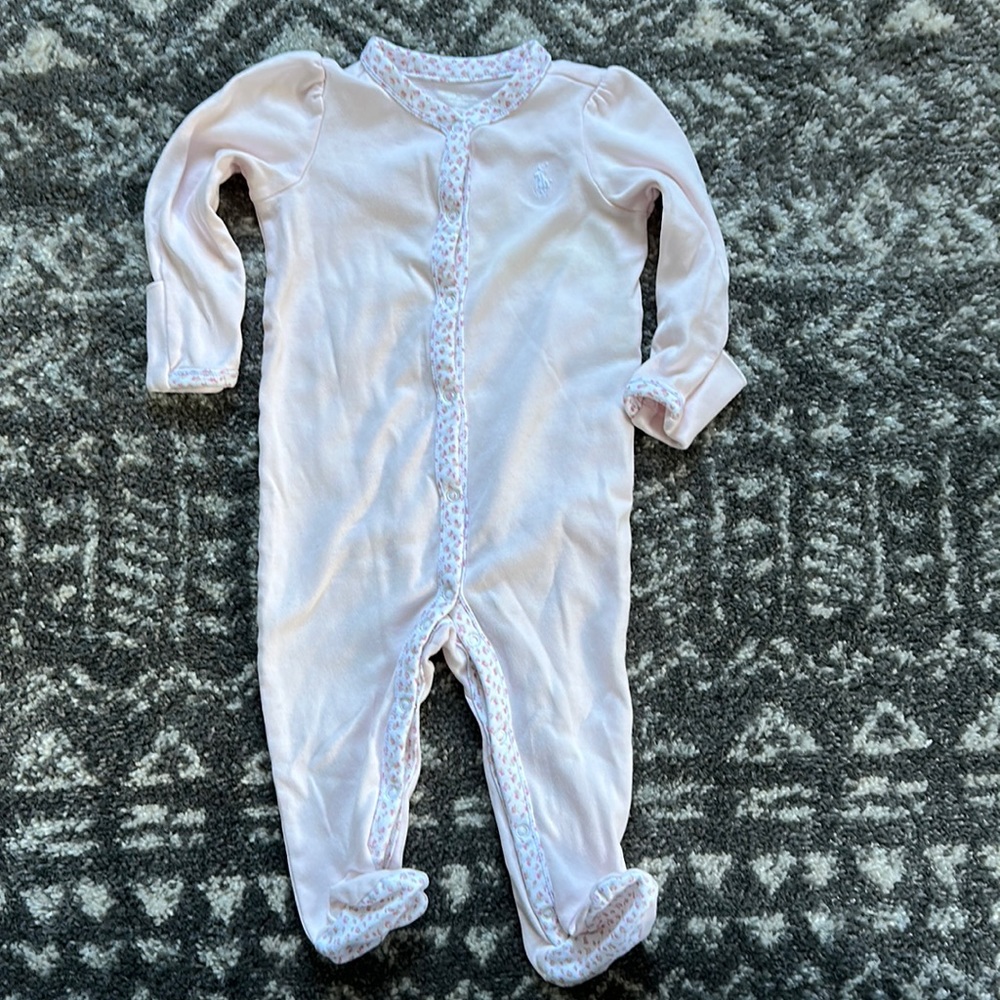 Ralph Lauren Baby Girl Snap Jammies - 9M